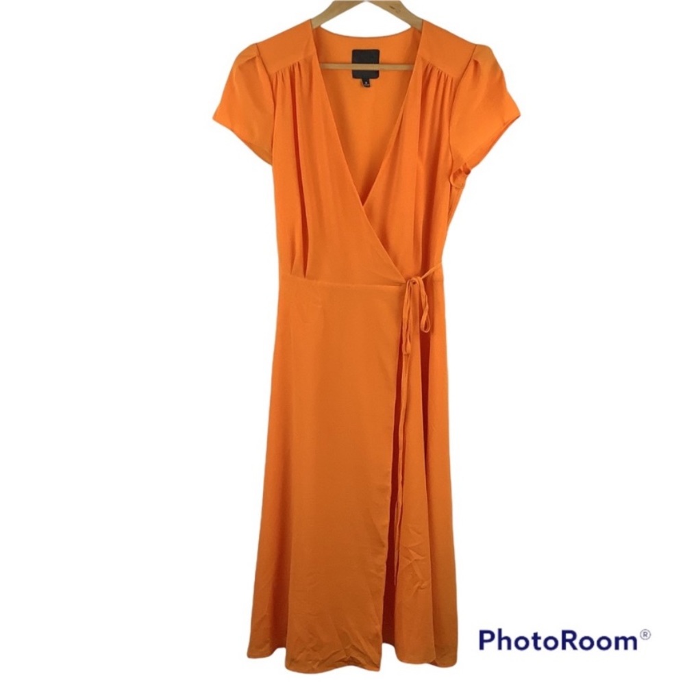 Alex Marie Brie V-Neck Soft Crepe Wrap Dress